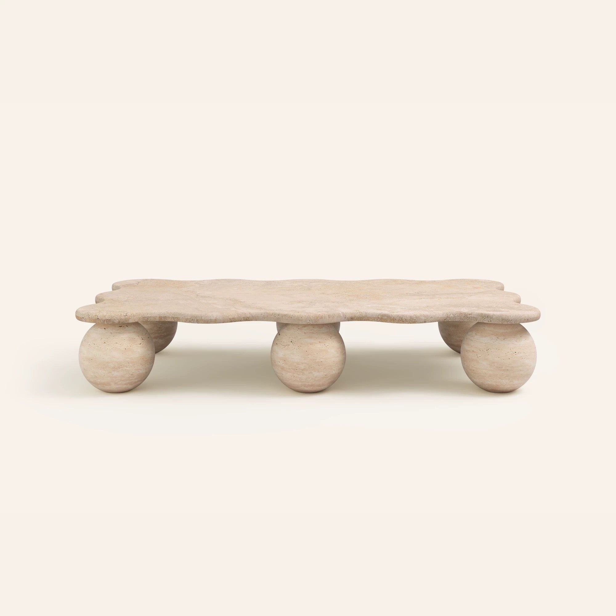 Palla marble coffee table in modern living room setting